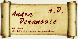 Andra Peranović vizit kartica